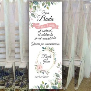 Cartel de bienvenida elegante