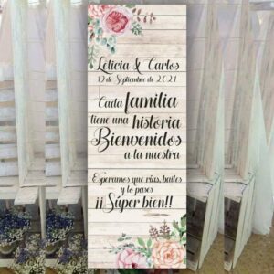 Cartel de bienvenida vintage