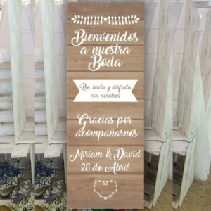 Cartel de bienvenida sencillo