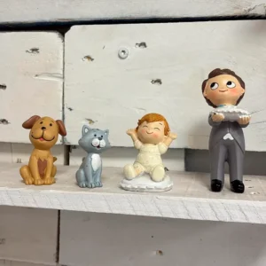 Figura para tarta complementos: perro, gato,bebe,niños