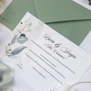 Invitación de boda refinada