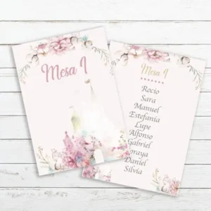 organizador de mesas estilo disney floral