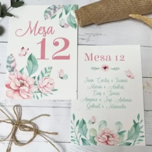 organizador de mesas floral