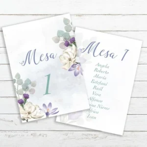Organizador de mesa Azafrán con un estilo de flores tipo acuarelas