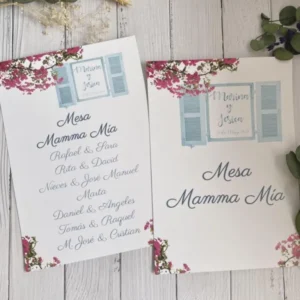 Organizador de mesa flores con ventana