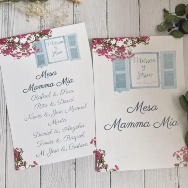 Organizador de mesa flores con ventana