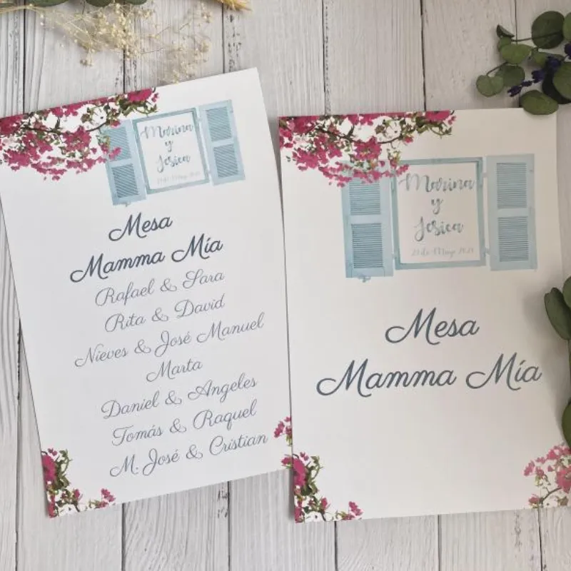 Organizador de mesa flores con ventana