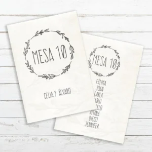 Organizador de mesa ramitas con un dibujo central de las ramitas de la paz