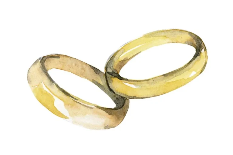 Anillos dorados entrelazados símbolo de decoración bodas de oro para aniversario de 50 años