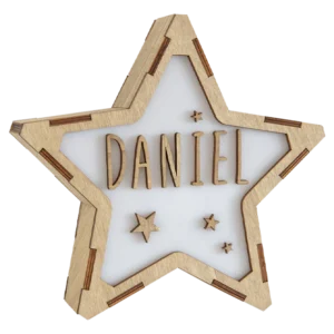 Lámpara Estrella Con Kit de Letras